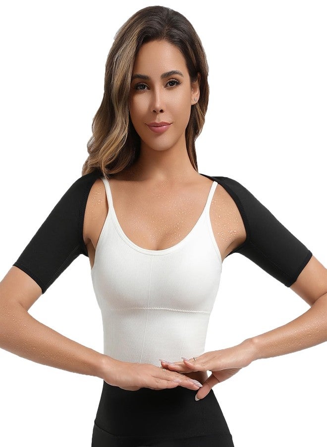 Dokelovy Women's Sauna Arm Slimming Sleeves, Sweat Compression Upper Arm Shaper Bands, Posture Support Workout Gear Daily Use - Image 1