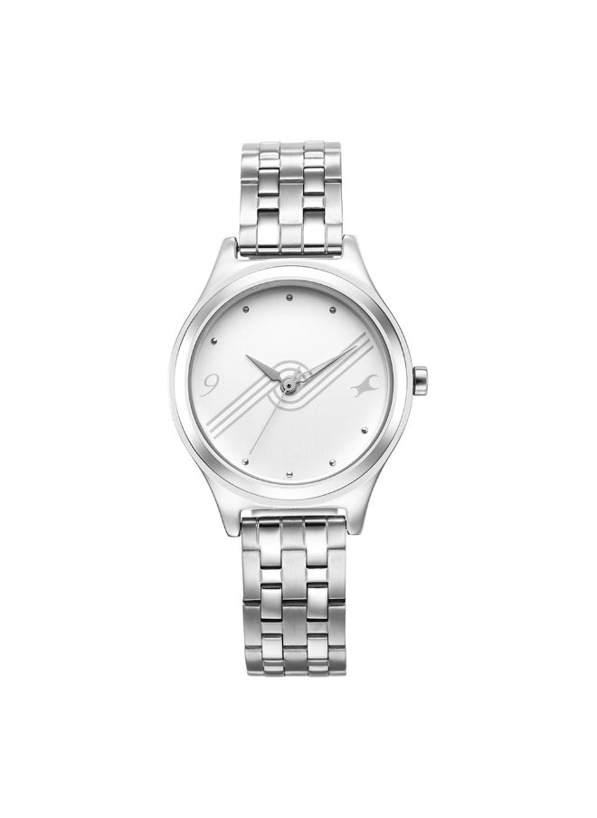 fastrack Fastrack Stunners White Dial Metal Strap Watch for Girls 6152SM07  - Image 1