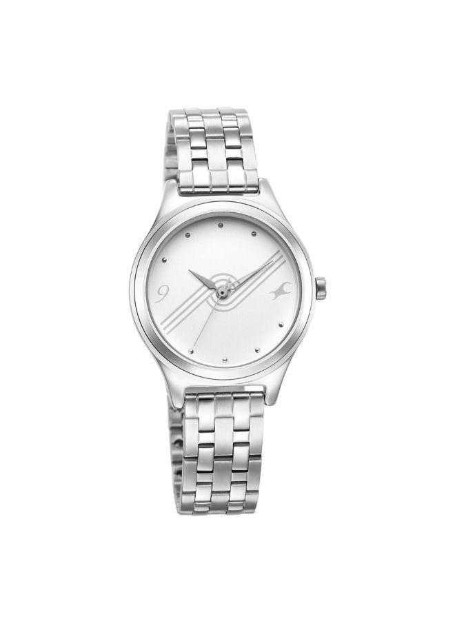 fastrack Fastrack Stunners White Dial Metal Strap Watch for Girls 6152SM07  - Image 2