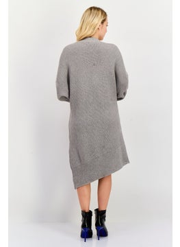 Black Tape Women Knitted Sweater Dress, Grey  - Image 4