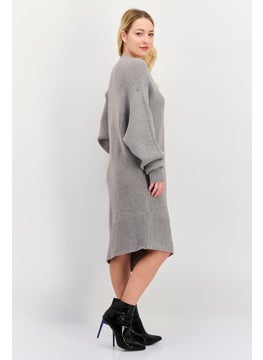 Women Knitted Sweater Dress, Grey - pzsku/Z398AEE330B9AAEE78238Z/45/_/1737642385/f1c1f0f0-ff69-4063-9817-d94bf8b4fa43