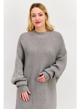 Women Knitted Sweater Dress, Grey - pzsku/Z398AEE330B9AAEE78238Z/45/_/1737642390/9fd662d4-1d0b-41bd-9650-32f51394db4b