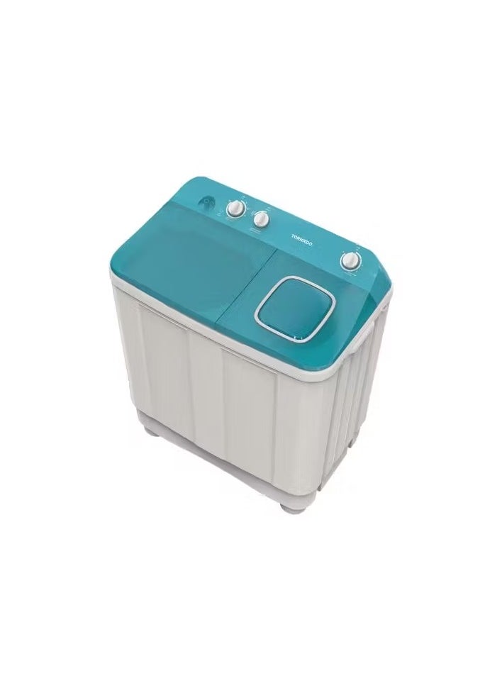TORNADO Washing Machine Half Auto 7 Kg White x Turquoise TMH-HS07C(WA)  - Image 1