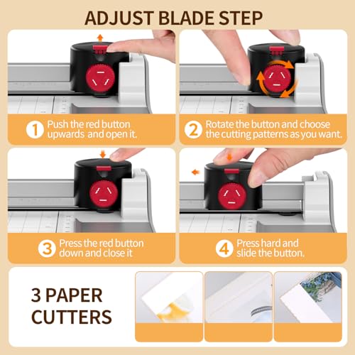 lamtetur 7-in-1 Thermal Laminator Machine 11X17 with 20 Letter Size Laminating Sheets,13inch Laminater for A3/A4/A6, Hot&Cold 2 Roller Lamination for Office Home School Teacher Use,Paper Cutter, Corner Rounder - Image 5