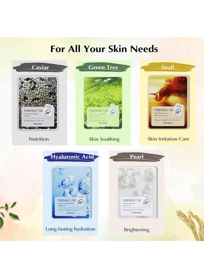 توني مولي قناع توني مولي بيورنس شيت | عبوة من 10 قطع | شرائح قطنية للوجه | قناع للوجه لبشرة متوهجة | يهدئ البشرة على الفور | يضيء البشرة ويغذيها | مجموعة أقنعة شيتية - Image 2