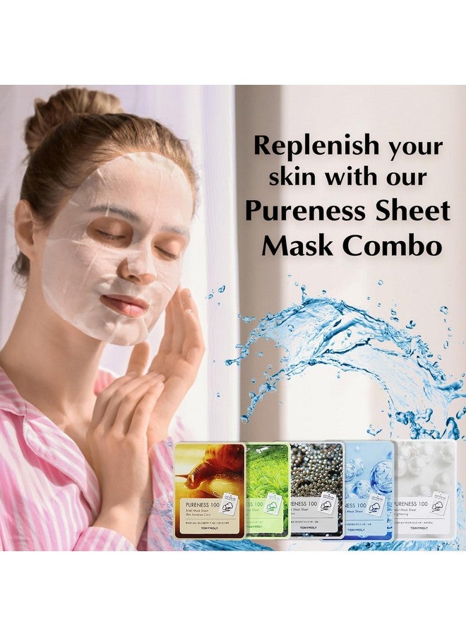 توني مولي قناع توني مولي بيورنس شيت | عبوة من 10 قطع | شرائح قطنية للوجه | قناع للوجه لبشرة متوهجة | يهدئ البشرة على الفور | يضيء البشرة ويغذيها | مجموعة أقنعة شيتية - Image 5