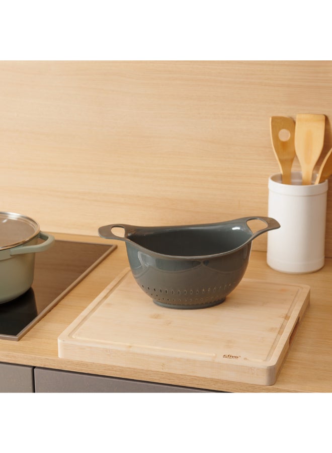 Five Simply Smart Non-Slip Polypropylene Colander Grey 24 cm 151192 - Image 3