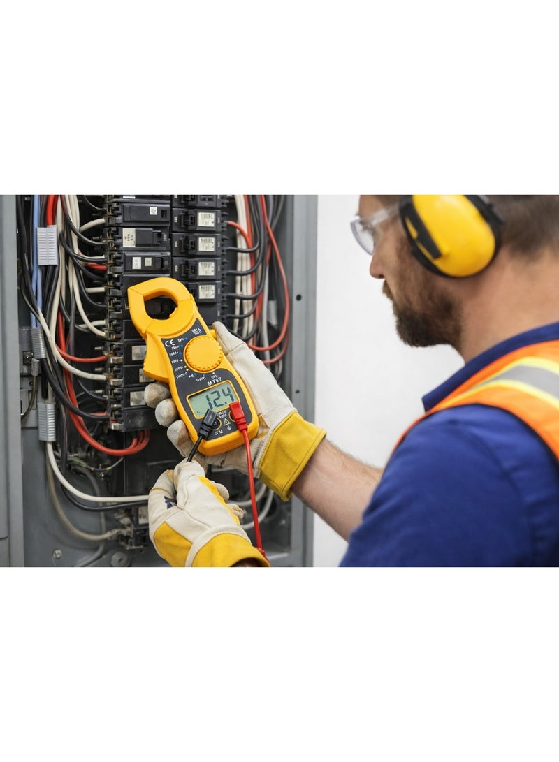 Mini Digital Clamp Meter True AC/DC Current Voltage Tester Measures Resistance Capacitance Frequency, with NCV, Data Hold & Backlight - Image 4