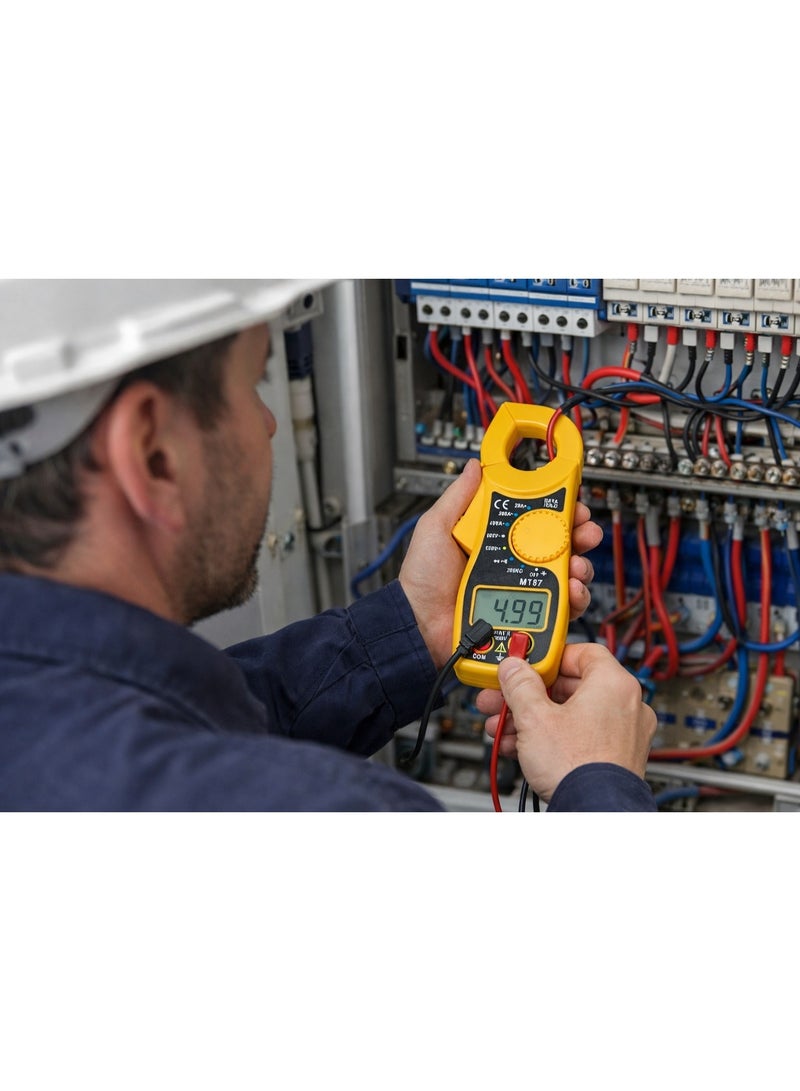 Mini Digital Clamp Meter True AC/DC Current Voltage Tester Measures Resistance Capacitance Frequency, with NCV, Data Hold & Backlight - Image 5