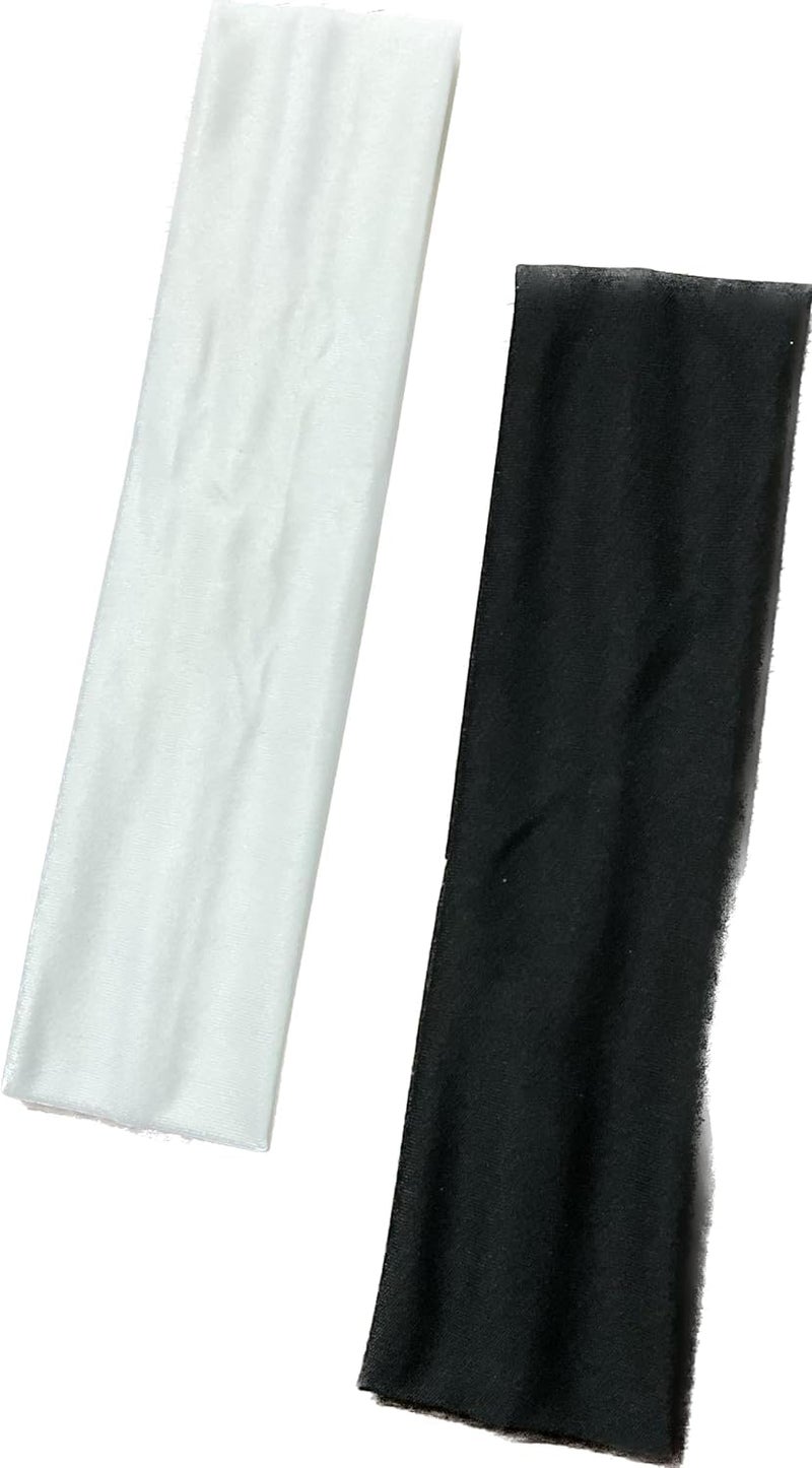 Glamyou Adjustable Elastic Headband for Women and Girls,Kids,Gym,Facial,Makeup,Yoga,Cleaning,Sports,Spa,Exercise Workout,Running Daily Use Headband Black and White (2 pcs) - Image 2