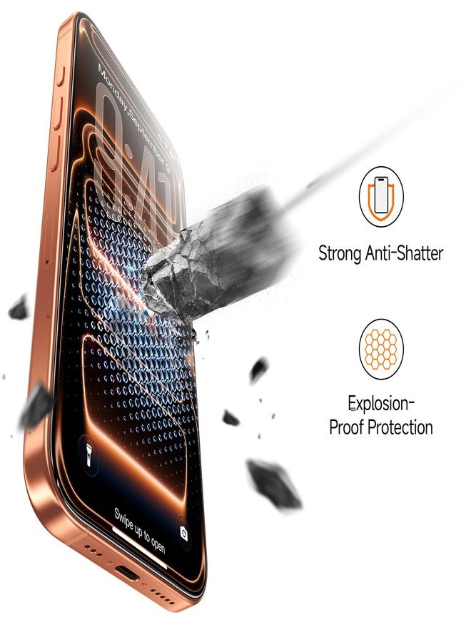 SMARTDEVIL 2 Pack Screen Protector for iPhone 17 Pro, Tempered Glass HD Clear Film, Easy Installation, Dust-Free & Bubble-Free - Image 5