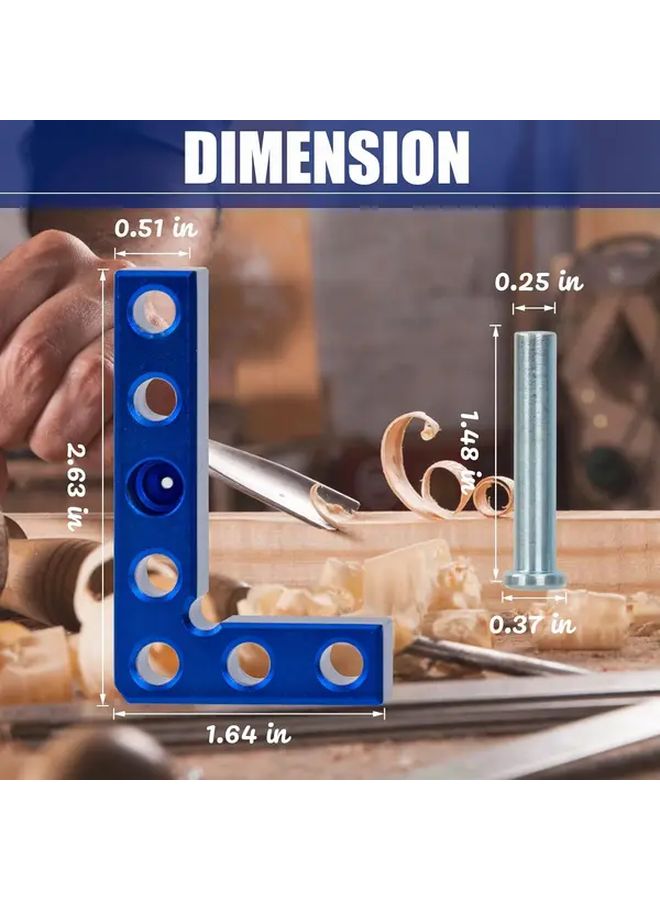 مستكشف المركز الأزرق المربع الصغير - أداة قياس دقيقة بزاوية 90 درجة لأعمال النجارة - Image 3