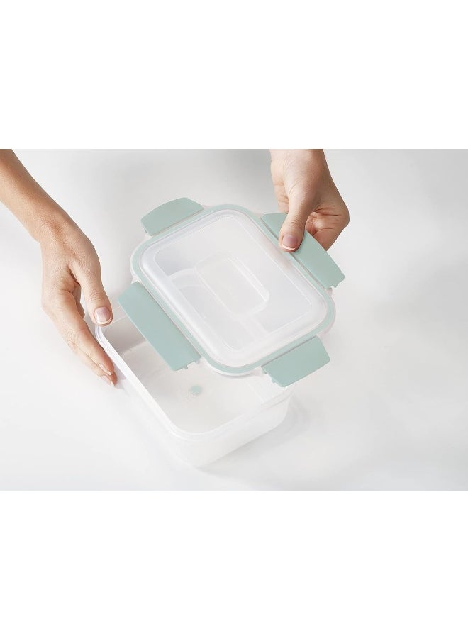 Joseph Joseph Nest Lock Plastic Food Storage Container Set with Lockable Airtight Leakproof Lids, 5 Piece, Sage  - Image 5
