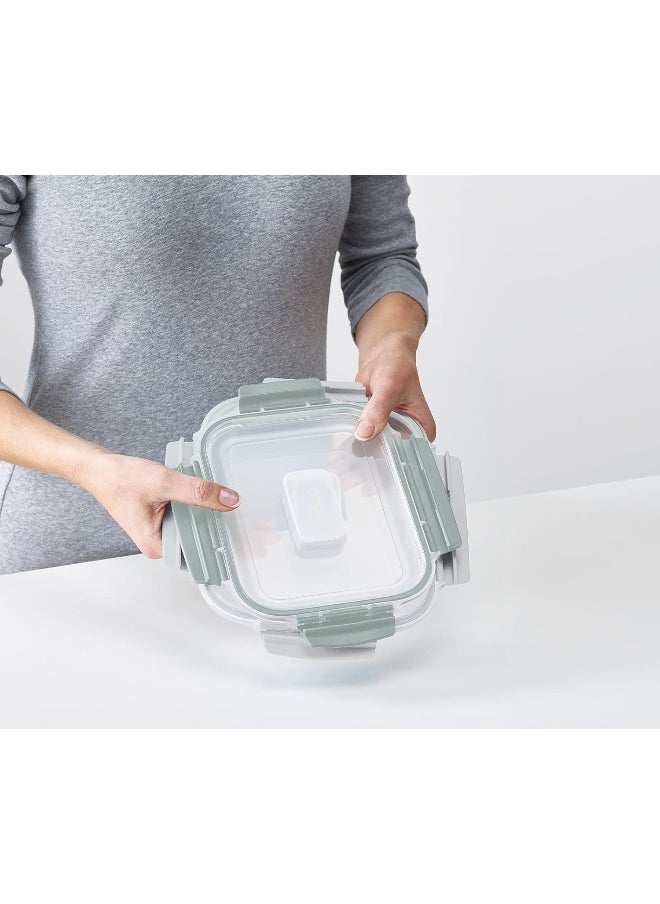 Joseph Joseph Nest Lock Plastic Food Storage Container Set with Lockable Airtight Leakproof Lids, 5 Piece, Sage  - Image 3