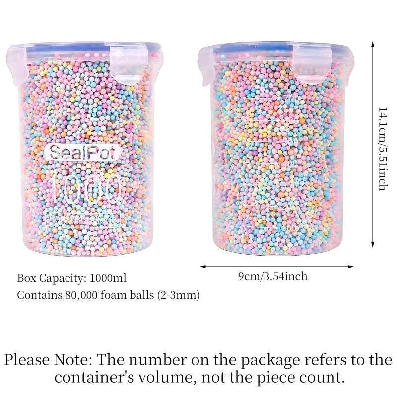 CCINEE 80000 Pieces Foam Balls Slime Supplies Colorful Foam Beads 2-3mm for Art Homemade Slime, Wedding and Party Decorations - Image 2