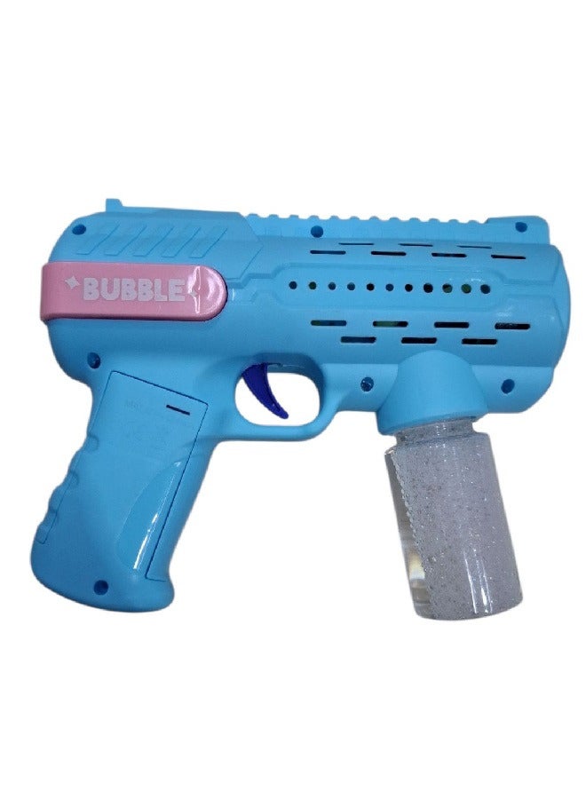 BUBBLE GUN بابل غان - آلة فقاعات للأطفال - آلة فقاعات كهربائية مع خزان - آلة صنع فقاعات الصابون الأوتوماتيكية - لعبة للأطفال 2026 باللون الأزرق - Image 1