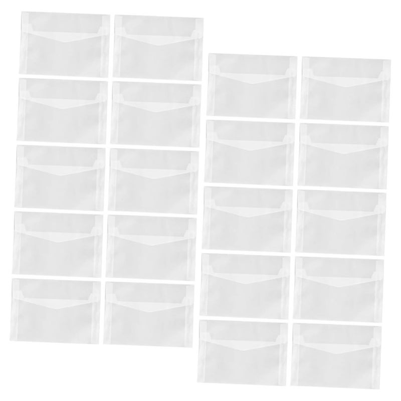 20pcs Translucent Greeting Card Envelopes For Wedding Birthday Christmas Storage - Image 2