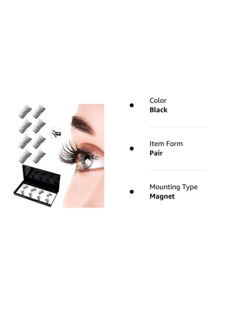 KASTWAVE - No Glue Magnetic Eyelashes ,synthetic False Eyelashes with Magnets Under and over Your Upper Lashes, No Glue Needed, Lightweight, Reusable, Contact Lens Friendly, Cruelty Free - Image 1