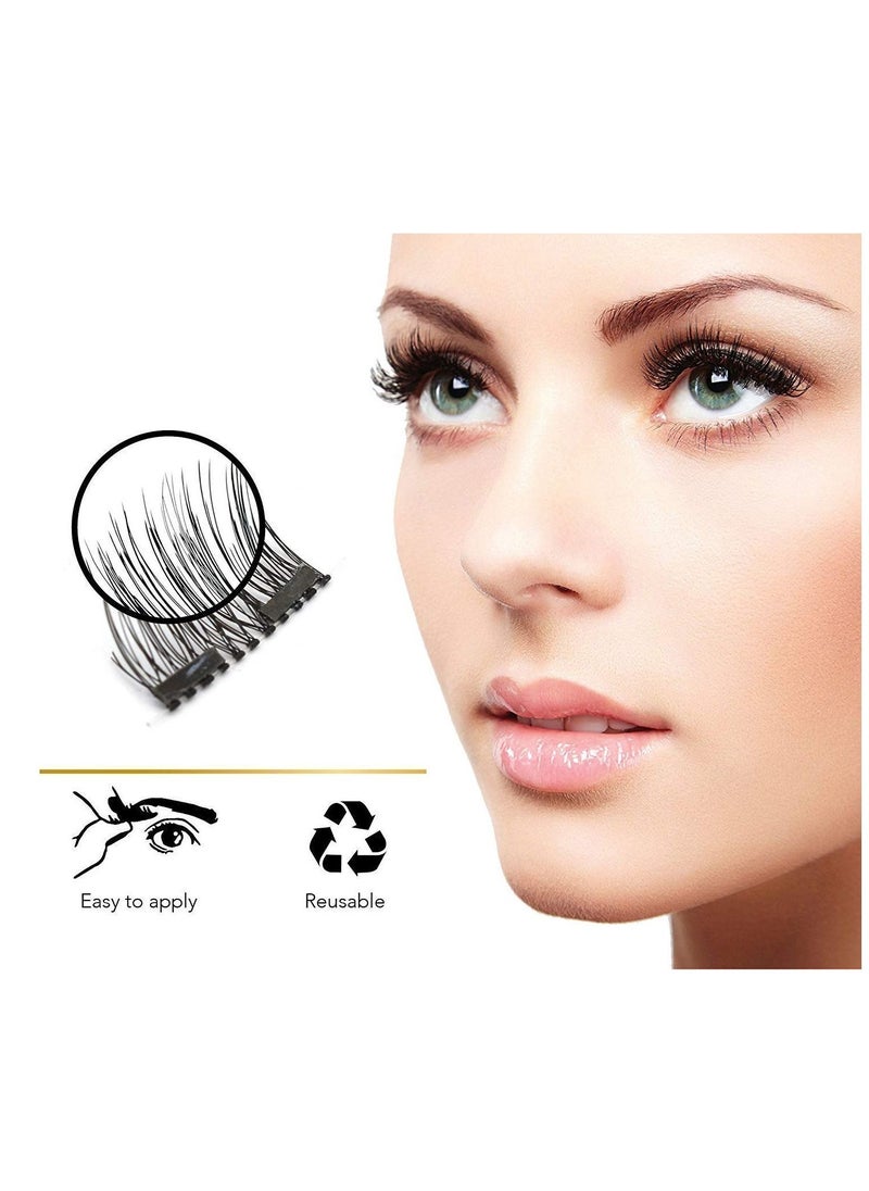 KASTWAVE - No Glue Magnetic Eyelashes ,synthetic False Eyelashes with Magnets Under and over Your Upper Lashes, No Glue Needed, Lightweight, Reusable, Contact Lens Friendly, Cruelty Free - Image 1