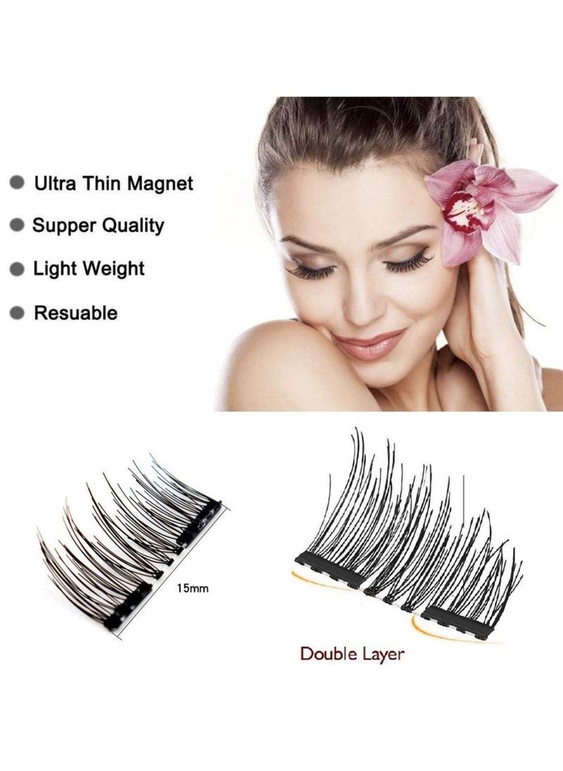 KASTWAVE - No Glue Magnetic Eyelashes ,synthetic False Eyelashes with Magnets Under and over Your Upper Lashes, No Glue Needed, Lightweight, Reusable, Contact Lens Friendly, Cruelty Free - Image 1
