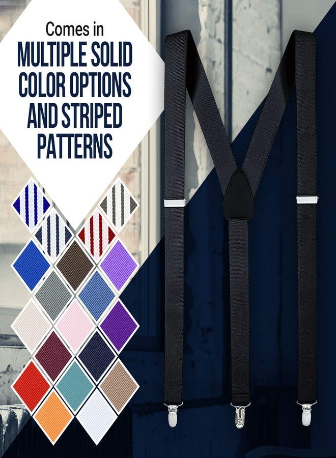 HOLD'EM Hold’Em Junior/Adults Men Adjustable Elastic Solid 1" Suspenders Featuring STURDY POLISHED CLIPS-Teal XL - Image 5
