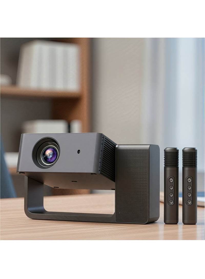 Smartbarry HT30 4K High-definition Karaoke Style Projector, Manual Focusing 5G Dual Band Speed,HD WiFi Bluetooth Projector, Intelligant Temperature Control, Android 11.0 Home Theater, Movies,Video Gaming, Office Work Meetings Projector - Image 3