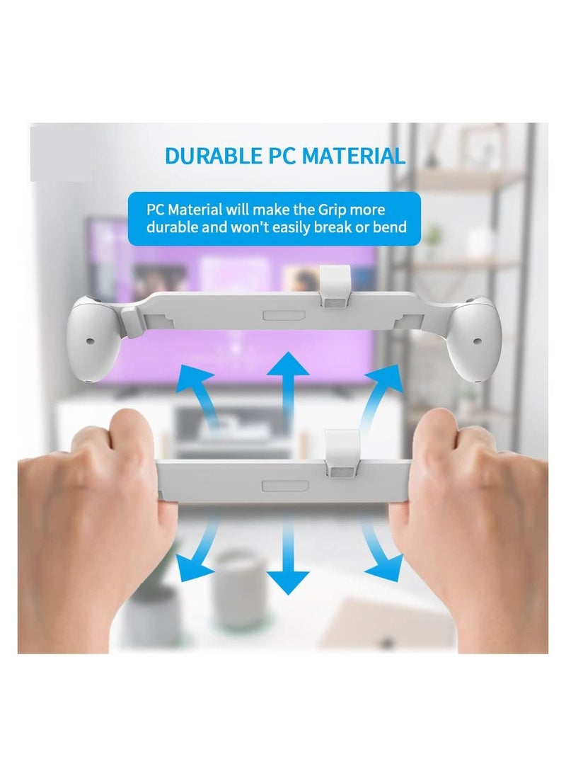 SYOSI - Switch OLED/Switch Dockable Hand Grip, Comfort Handheld Fit for Switch OLED/Switch with Specially Ergonomic Design Compatible with Nintendo Switch Grip, Supports to Connect to The TV(White) - Image 1
