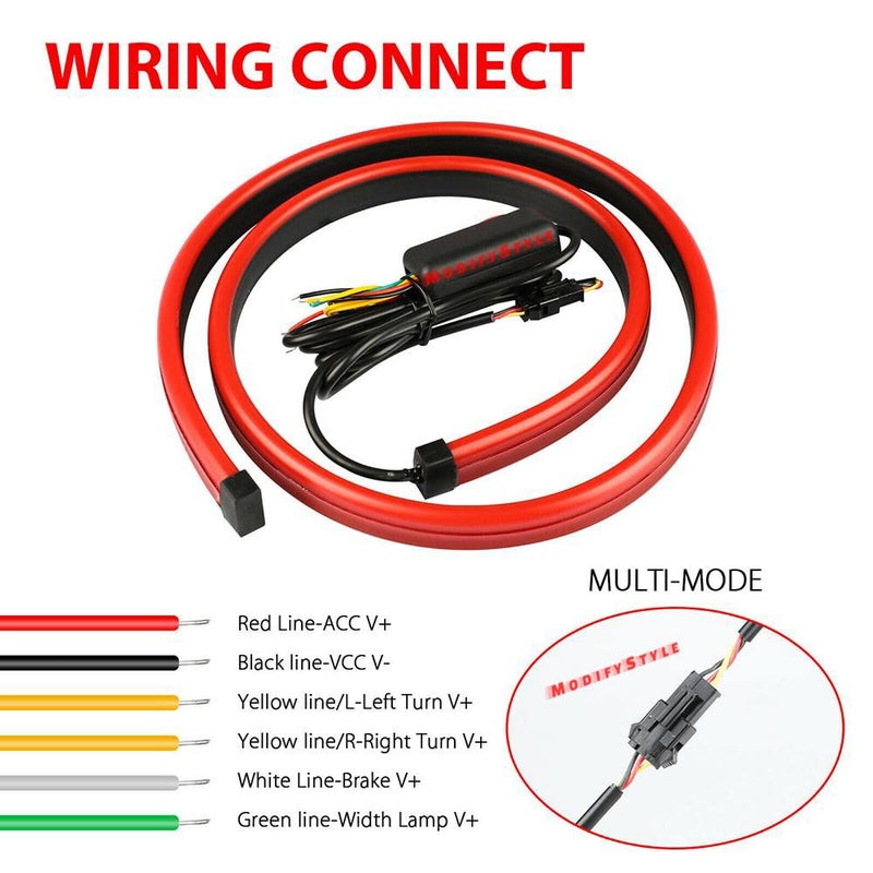 ModifyStyle Rear Windshield 90CM Brake Stop Red LED Strip Suitable for Hyundai Grand i10 NIOS (2020 to Present) Type 3 - Image 4