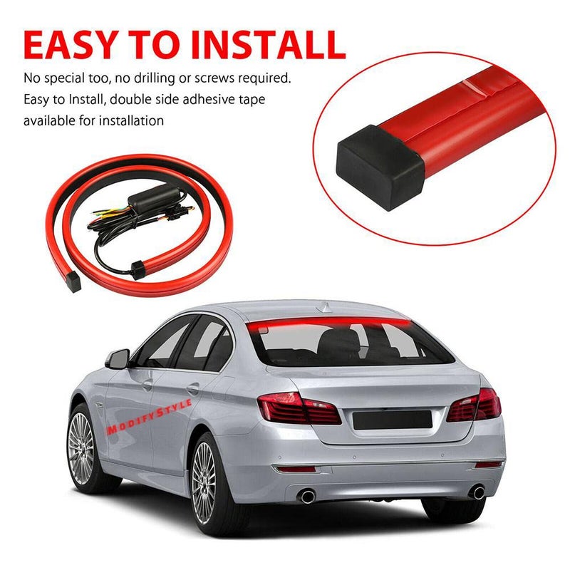 ModifyStyle Rear Windshield 90CM Brake Stop Red LED Strip Suitable for Hyundai Grand i10 NIOS (2020 to Present) Type 3 - Image 5