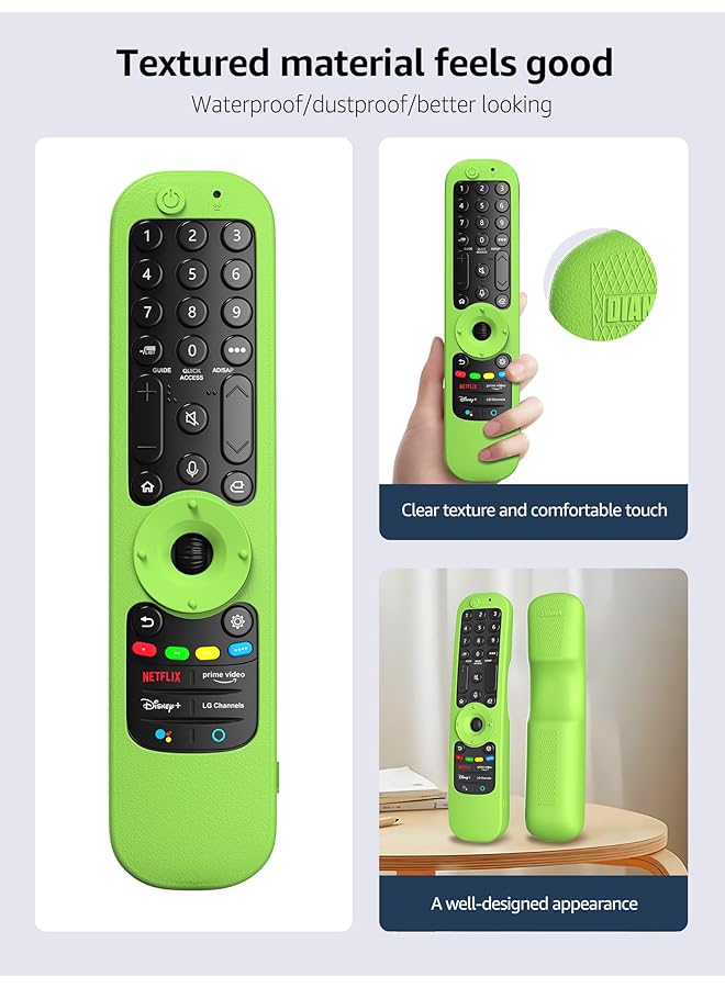 Generic [1 Pcs] Glow Protective Silicone Remote Case For Lg Smart Tv An-Mr21 Mr21N Mr21Gc For Lg Oled Tv Magic Remote An Mr21Ga Remote Cover-Green  - Image 3