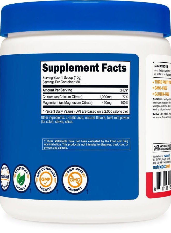 Nutricost Calcium Magnesium Powder (Fruit Punch, 30 Servings) - Bone Support, Non-GMO, Gluten Free (from Calcium Citrate and Magnesium Citrate) - Image 5