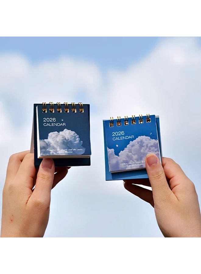 6 Pcs Simple Mini 2026 Calendar With Creative Landscape Design For Daily Itinerary Vivid Durable Spiral Binding Suitable For Desktop Use - Image 5