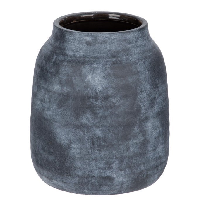 RUSTIC CERAMIC VASE 7 TALL HANDCRAFTED VINTAGE POTTERY FLOWER VASE WITH DISTRESSED WHITEWASH FINISH FARMHOUSE DECORATIVE ACCENT FOR TABLE SHELF MANTEL NOT WATERTIGHT