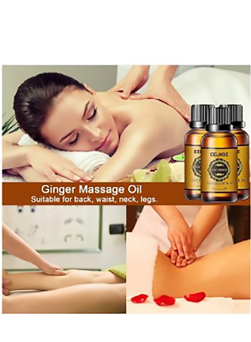 EELHOE Belly Drainage Ginger Essential Oil 30ml , Plant Aroma Oil For Body Massage Therapy , Pure & Natural Undiluted Oil For Relieving Body Pain, Stress & Tiredness , Unisex - Image 3