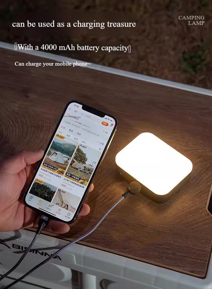 Ibowee LED مصباح تخييم قابل لإعادة الشحن 1000LM 4000MAH طاقة متنقلة مغناطيسية تصل إلى 70 ساعة عرض رقمي مقاوم للماء ضوء الطوارئ إضاءة محمولة مناسبة للمشي لمسافات طويلة - Image 2
