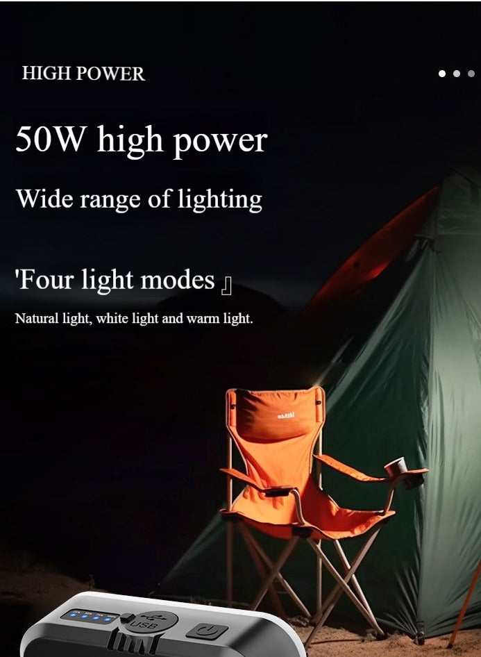 Ibowee LED مصباح تخييم قابل لإعادة الشحن 1000LM 4000MAH طاقة متنقلة مغناطيسية تصل إلى 70 ساعة عرض رقمي مقاوم للماء ضوء الطوارئ إضاءة محمولة مناسبة للمشي لمسافات طويلة - Image 5