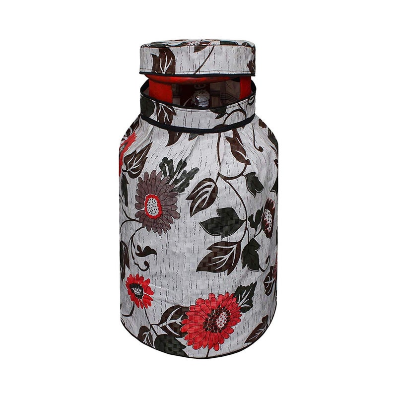 Decorly Furnishing Decorly Furnishing Printed Waterproof and Dustrproof Kitchen Gas Cylinder Cover Grey  - Image 2