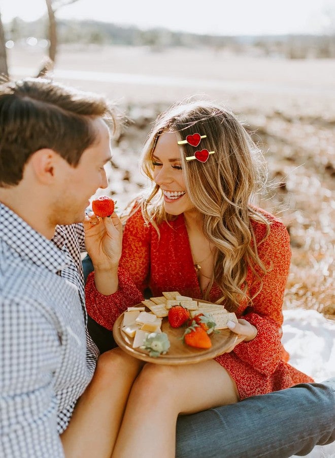 CEALXHENY 8PCS Heart Hair Clips for Women Girls Valentine's Red Heart Hairpins Gifts (8PCS Various Clip) - Image 2