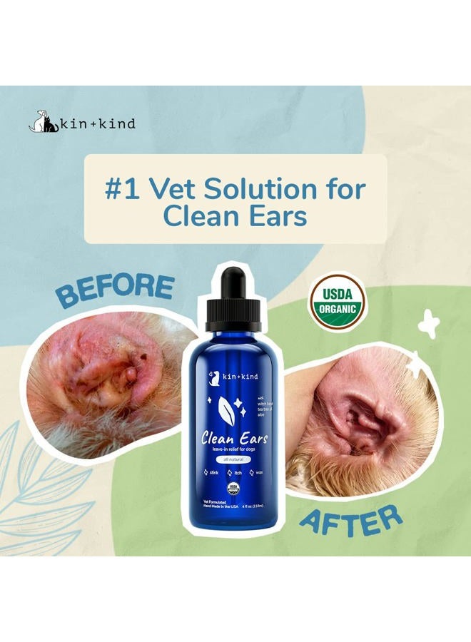 Kin+Kind, Clean Ears, Dog Ear Cleanser, 4 fl oz (118 ml) - Image 2