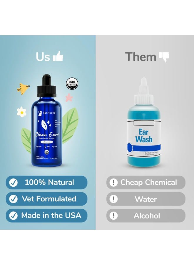 Kin+Kind, Clean Ears, Dog Ear Cleanser, 4 fl oz (118 ml) - Image 3