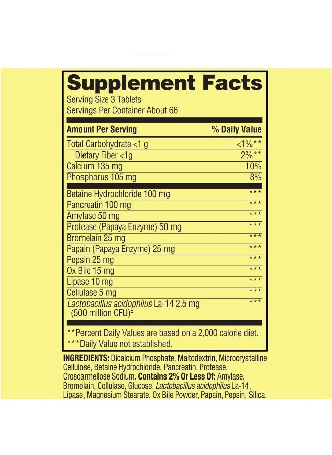 Spring Valley Multi-Enzyme Probiotic 200 Tablets
