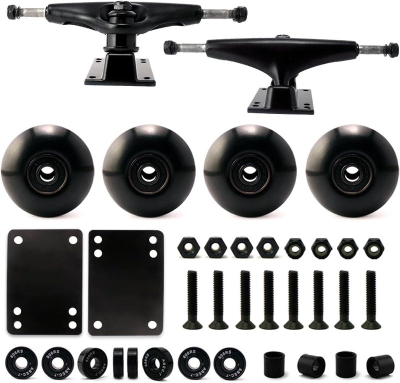 VJ 5.0 Skateboard Trucks, Skateboard Wheels 52mm, Skateboard Bearings, Skateboard Pads, Skateboard Hardware 1" - Image 1