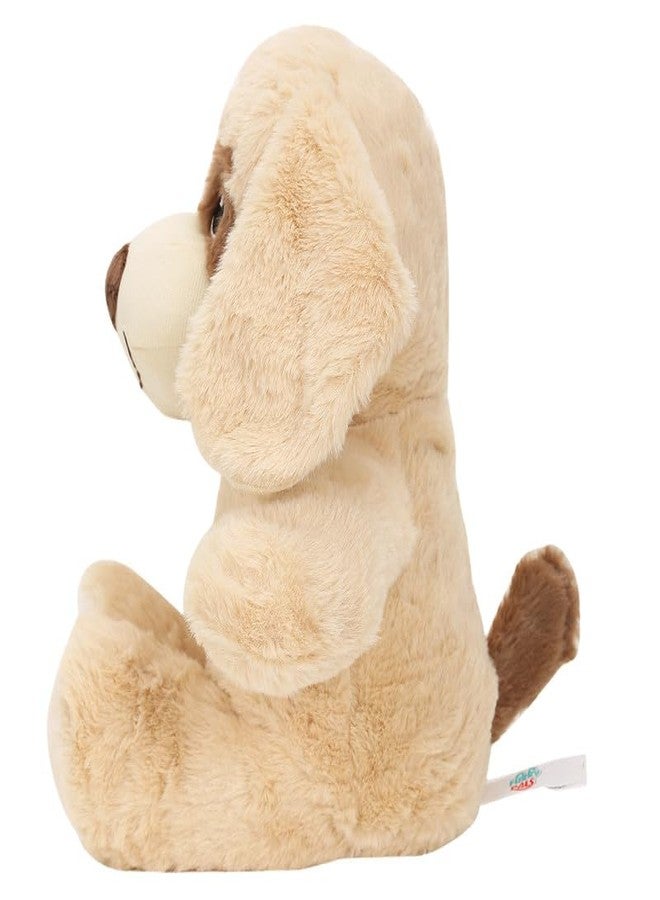 STRIDERS لعبة كلب فروي بال من ستريدرز، مقاس 14 بوصة، فائقة النعومة، بلون بيج، مع رقعة عين، لعبة قطيفة ناعمة ورفيق مثالي للأطفال - Image 3