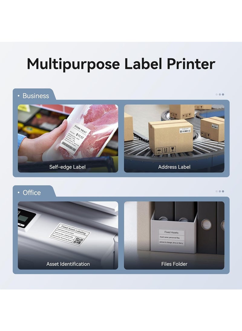 NIIMBOT - B3S Thermal Label Maker Machine, Inkless Label Printer with 20-75mm Print Width, Portable Bluetooth Thermal Label Maker with 1 Roll 70*40mm White Tape, Great for Clothing, Barcode, Supermarket, Retail Store and Home Printing Barcodes & Small Business - Image 1