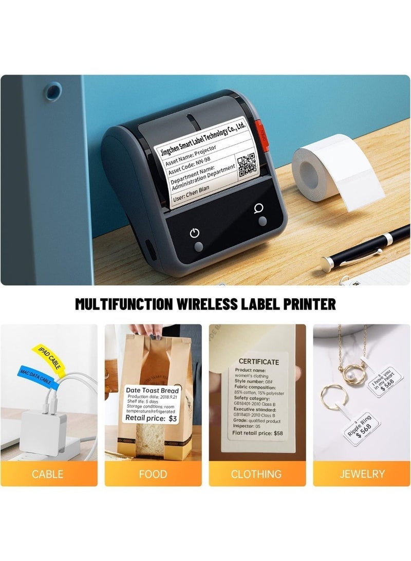 NIIMBOT B3S Thermal Label Maker Machine, Inkless Label Printer with 20-75mm Print Width, Portable Bluetooth Thermal Label Maker with 1 Roll 70*40mm White Tape, Great for Clothing, Barcode, Supermarket, Retail Store and Home Printing Barcodes & Small Business - Image 4