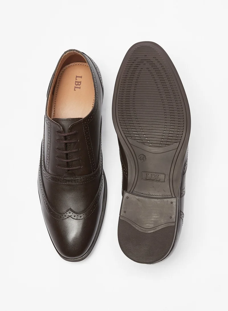 LBL by Shoexpress Mens Textured Lace-Up Oxford Shoes