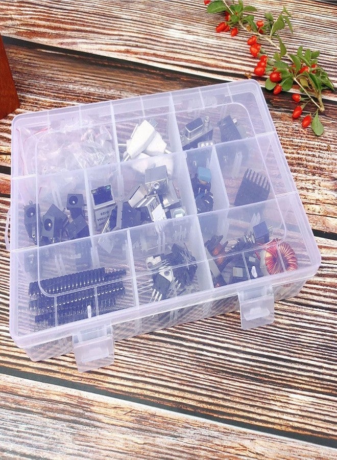 Odowalker 5Pack 36 Grids Clear Plastic Organizer Box with Adjustable Dividers Storage Container Jewelry Box for Beads Art Crafts Pieces Letter Board Fishing Tackles Rock Collection with 2000pcs Label Stickers - Image 5
