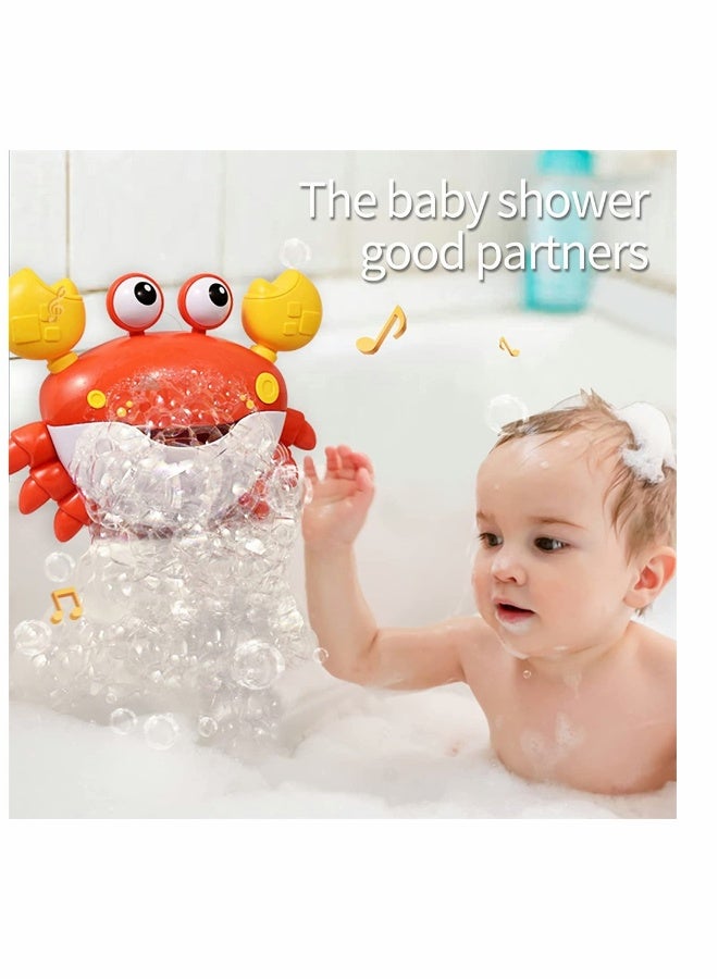 Bubble Bath Toy Cute Crab Bath Toys Automatically Bubbles Baby Bath Toys Baby Bubble Machine for Tub and Plays Children's Songs Bathtub Toys Bubble Maker for Toddlers - Image 4