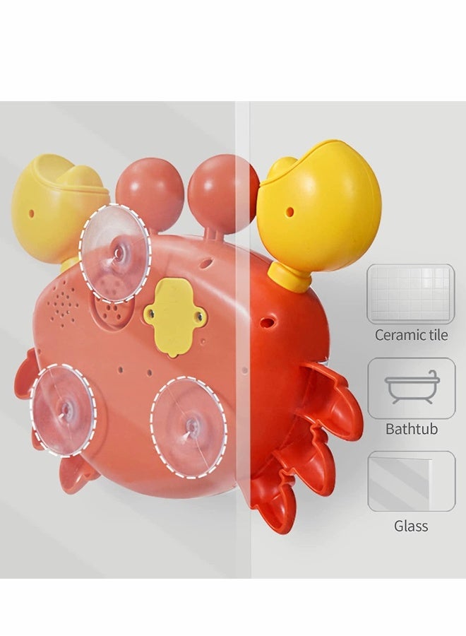 Bubble Bath Toy Cute Crab Bath Toys Automatically Bubbles Baby Bath Toys Baby Bubble Machine for Tub and Plays Children's Songs Bathtub Toys Bubble Maker for Toddlers - Image 2