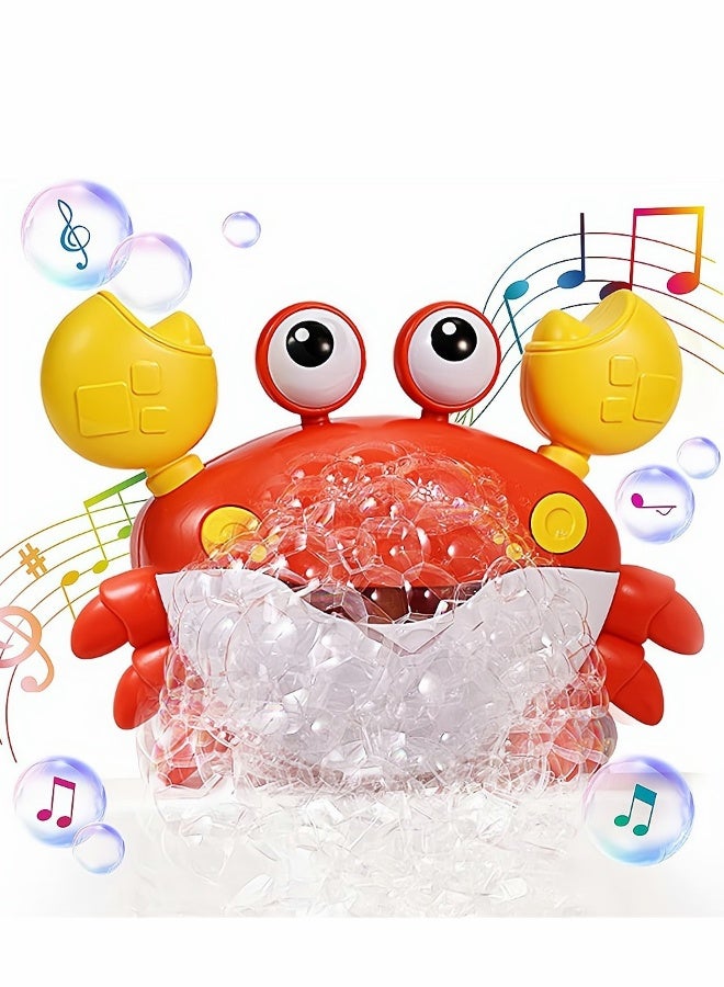 Bubble Bath Toy Cute Crab Bath Toys Automatically Bubbles Baby Bath Toys Baby Bubble Machine for Tub and Plays Children's Songs Bathtub Toys Bubble Maker for Toddlers - Image 1